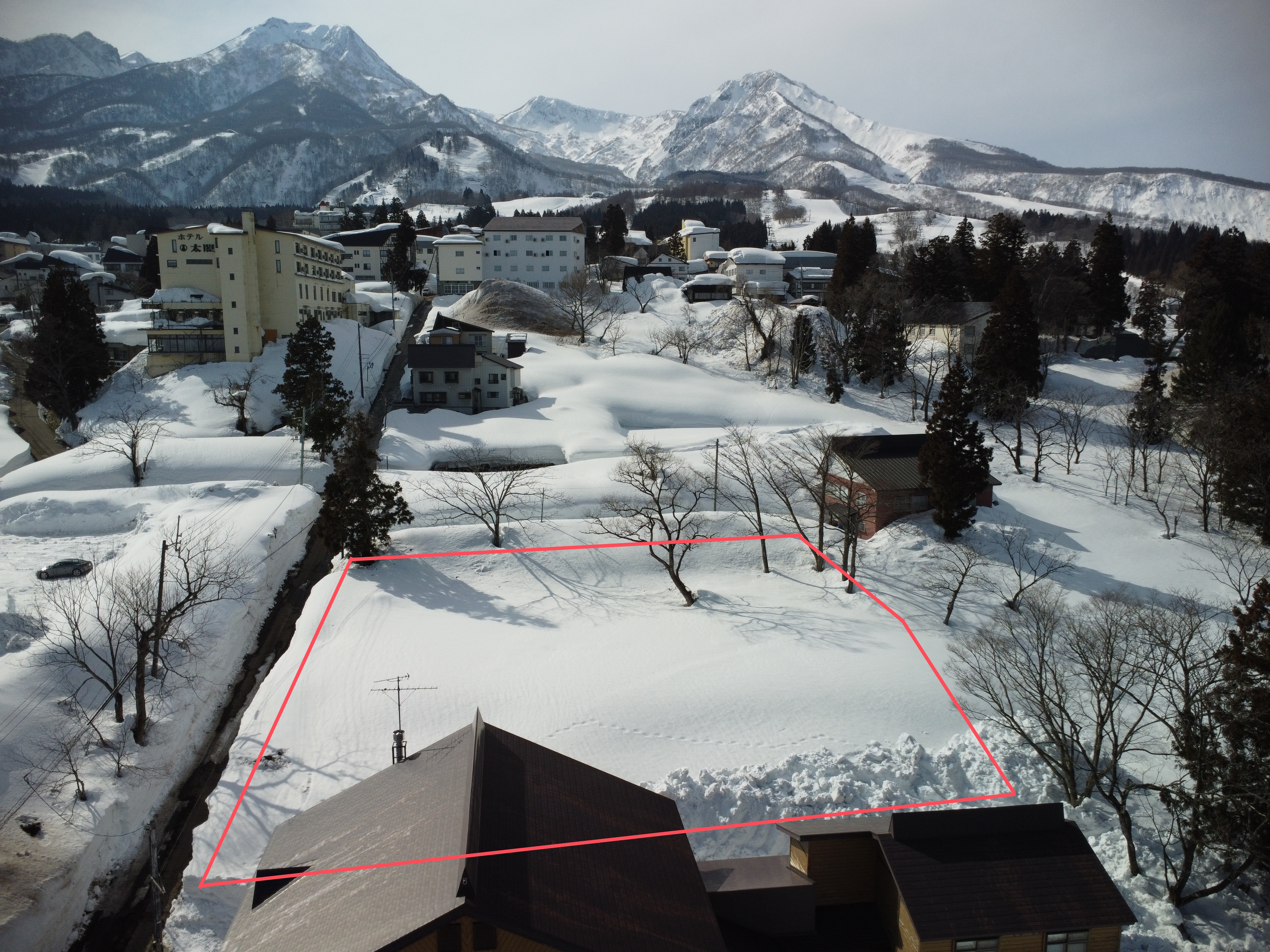 Myoko land plot bounding area